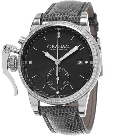 Replica Graham Chronofighter 2CXNS.A01A Romantic Steel Gray Dial Diamond watch